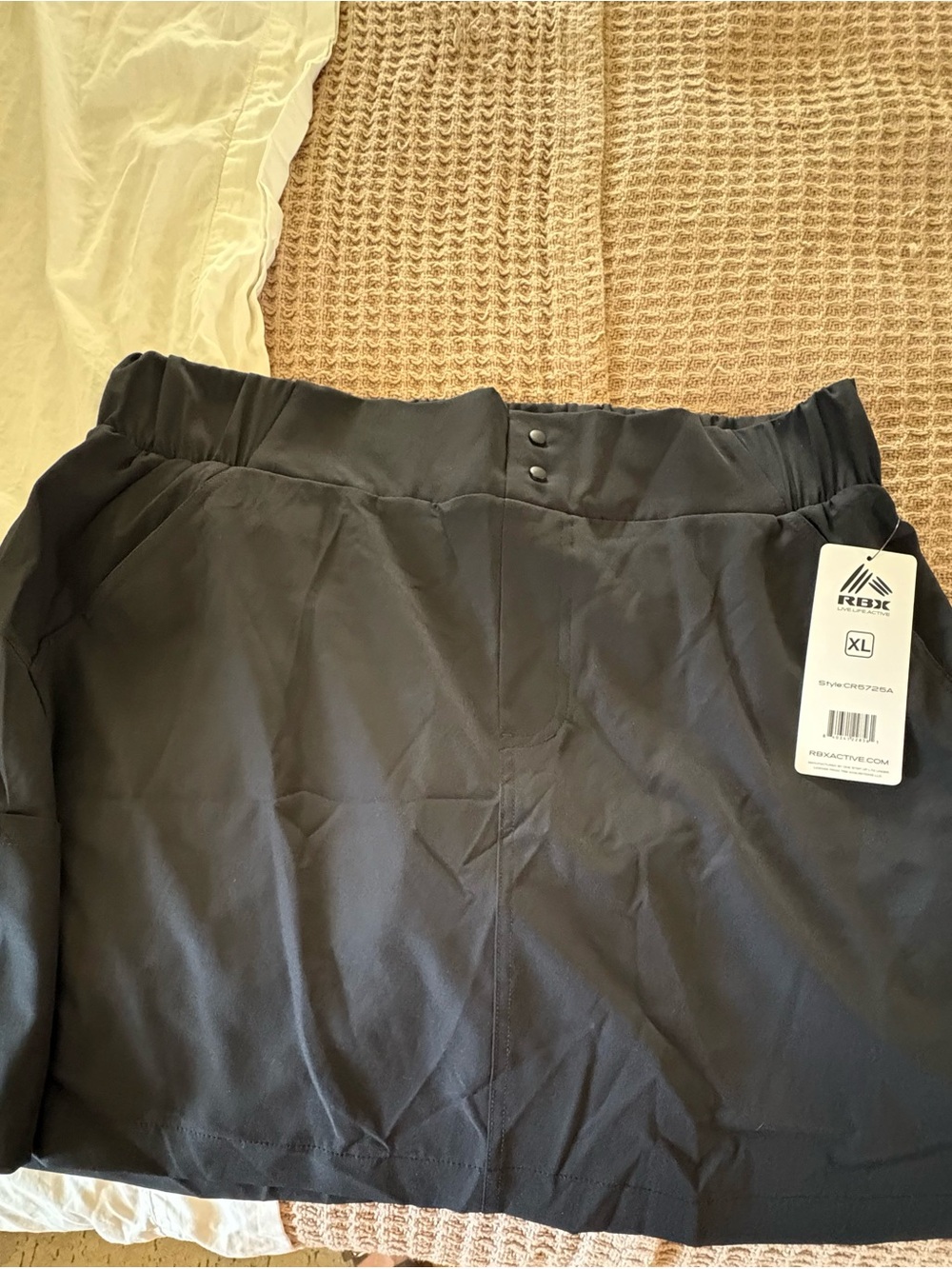 RBX Black A-Line Skort with Snap Waist - Women's